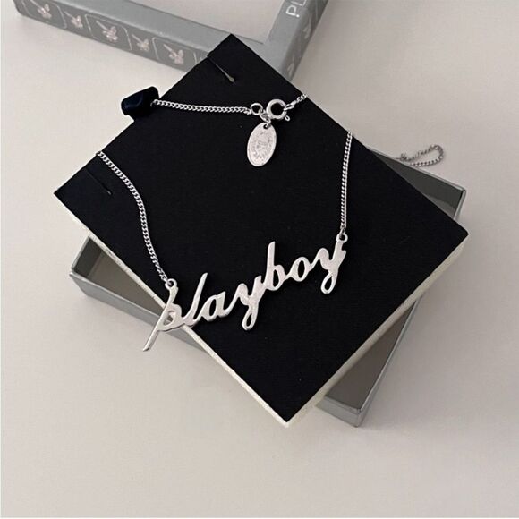 Playboy Y2K Silver Original Necklace With Box - Picture 4 of 6